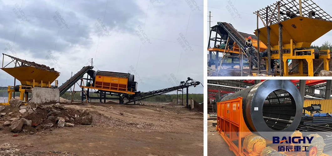 Zhengzhou Industry Soil Sand Gold Mining Rotary Trommel Drum Sifter Sieve Screen Machine Price